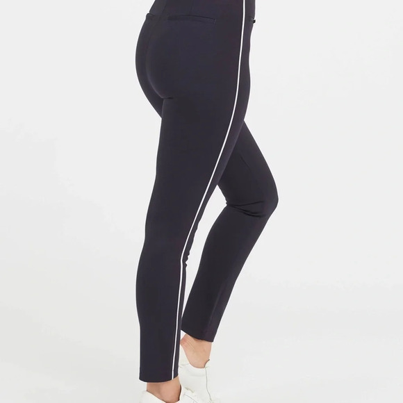 SPANX The Perfect Pant, Ankle Piped Skinny In Black - Picture 4 of 13